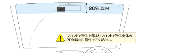 フロントガラス取付時の注意